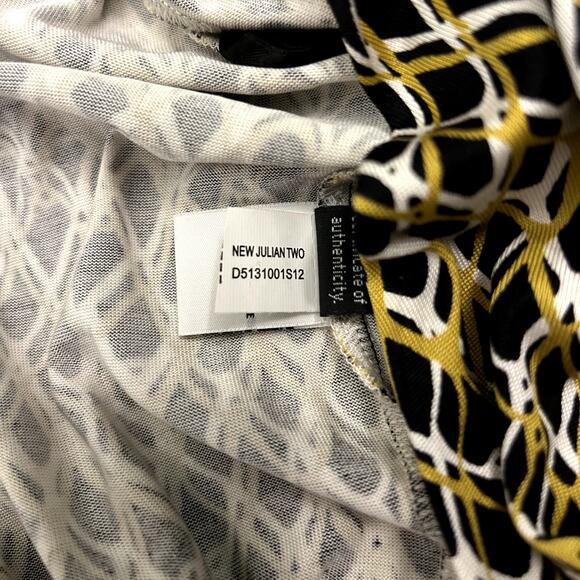 NWOT Diane Von Furstenberg New Julian Two Silk Wrap Dress Snake 3/4 Sleeve Midi - Picture 15 of 16